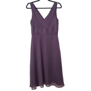 Sleeveless V-Neck Purple Women's Dress